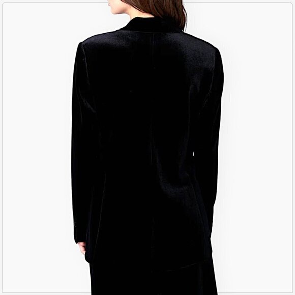 Blank NYC Last Dance Black Velvet Double Breasted Blazer Jacket NWT NEW S - Picture 3 of 6